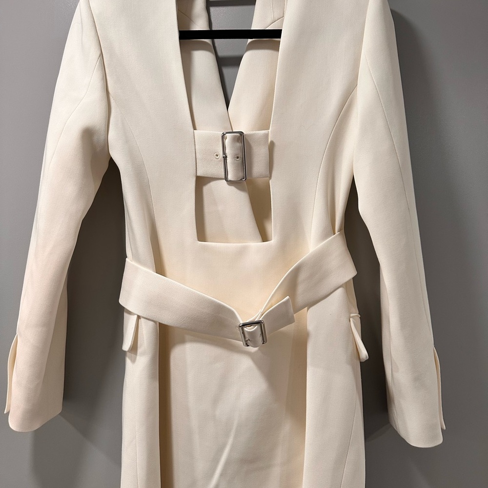 Elegant White Blazer Dress A.L.C. Mira Cutout Blazer Mini Dress I - Picture 5 of 7